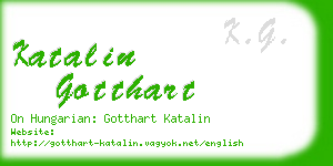 katalin gotthart business card